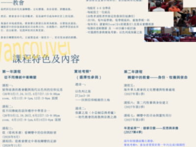 海外《信徒事奉裝備》證書課程